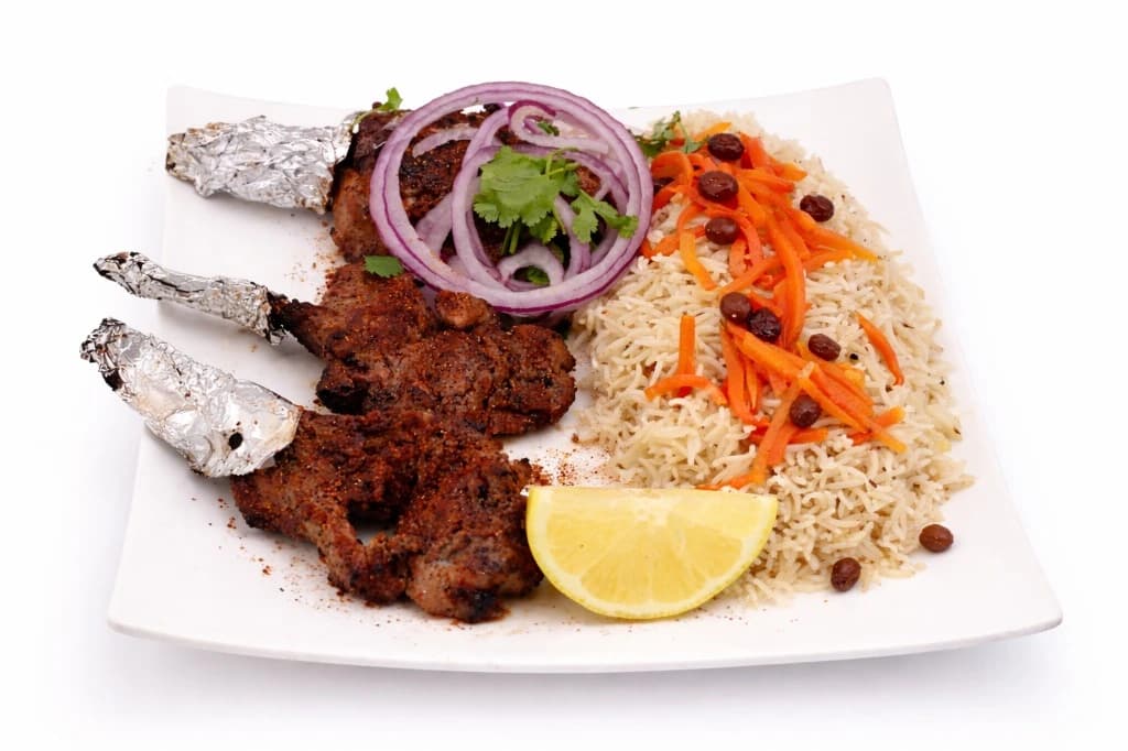 Chopan Kebob — Charcoal grilled rib kebob — Freshly prepared at Timorian Restaurant